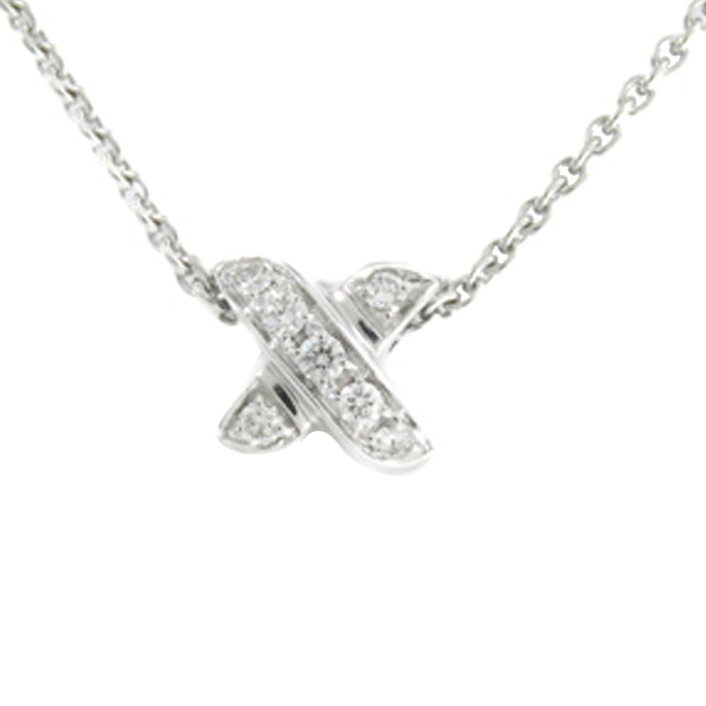 Tiffany Signature Diamond Pendant Necklace White
