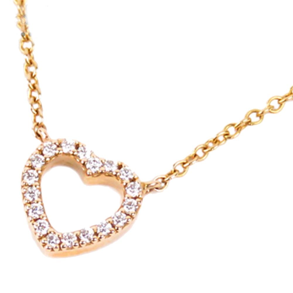 Tiffany Metro Heart Diamond Necklace Gold