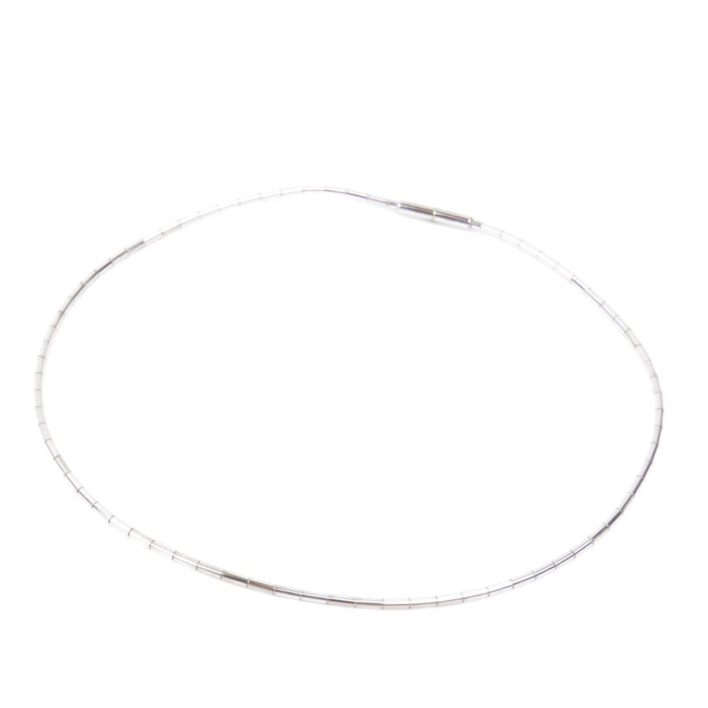 Cartier Tube Chain Necklace Silver