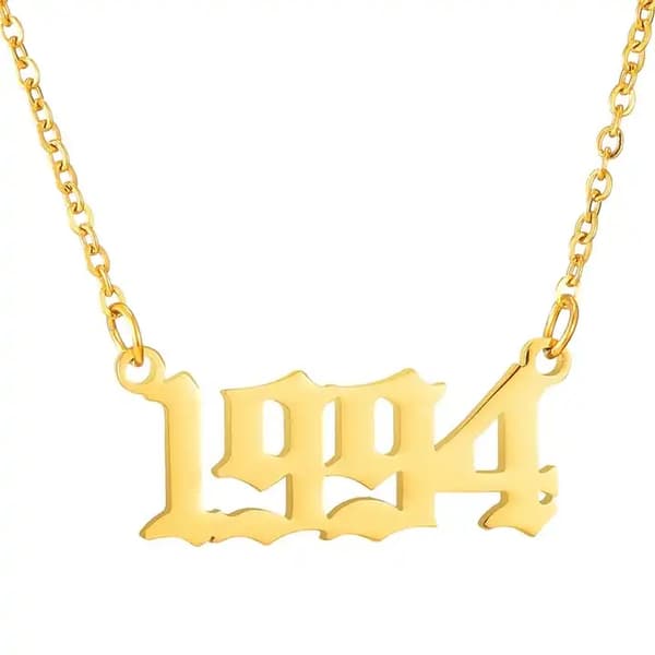 Guldpläterat halsband kedja år 1994 unisex