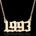 Miniatyrbild 1 av 3: Guldpläterat halsband kedja år 1993 unisex