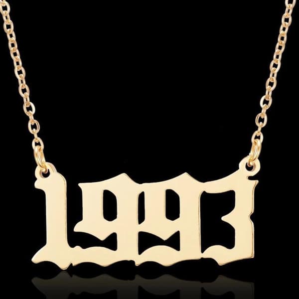 Guldpläterat halsband kedja år 1993 unisex