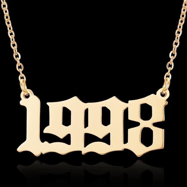 Guldpläterat halsband kedja år 1998 unisex
