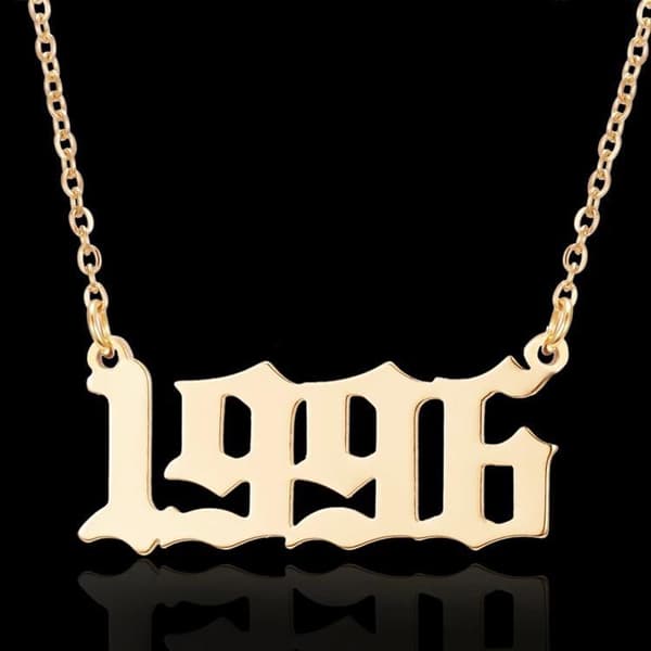 Guldpläterat halsband kedja år 1996 unisex