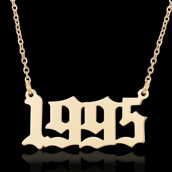 Guldpläterat halsband kedja år 1995 unisex