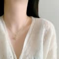 Miniatyrbilde 3 av 4: Gold plated necklace necklace with royal crown diamonds gift