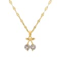 Miniatyrbilde 1 av 3: Gold plated necklace chain with diamonds cherry gift