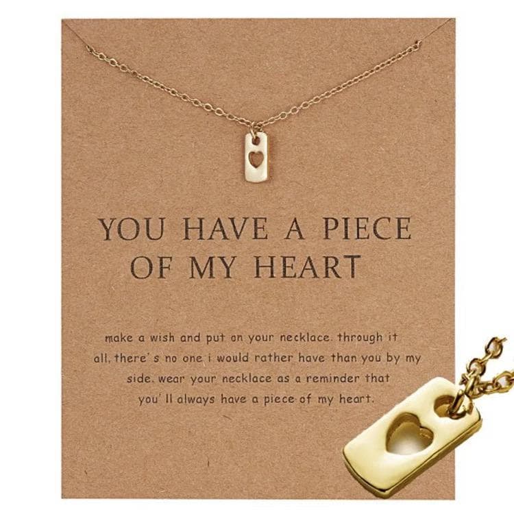 You have a piece of my heart - halsband 18K guldpläterat gåva julklapp