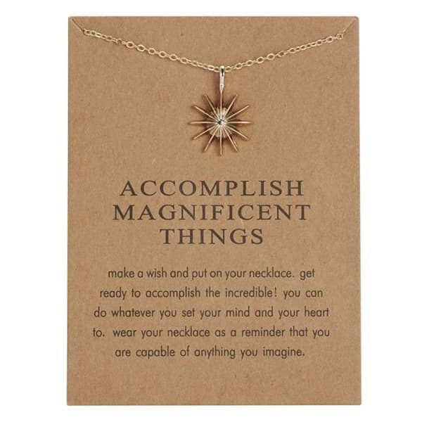 Accomplish Magnificent things  - halskæde 18K forgyldt gave