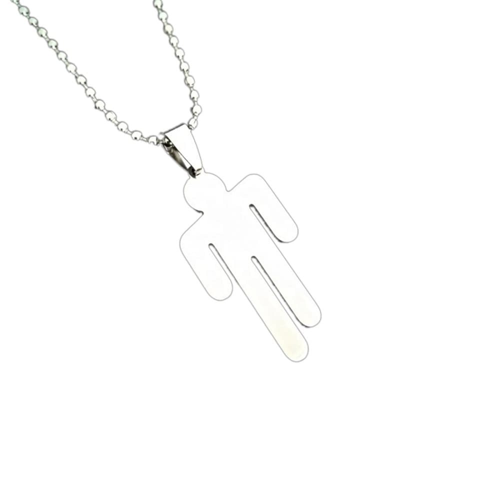 Halsband med berlock stål Silvrigt