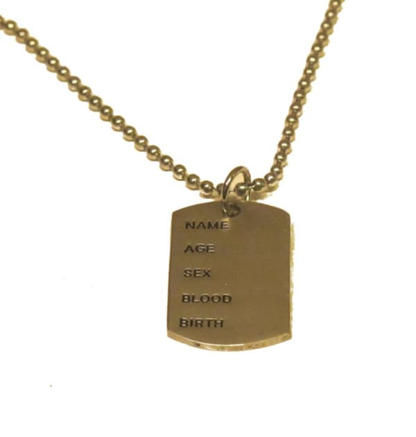 Dog Tag sølvfarget kjede