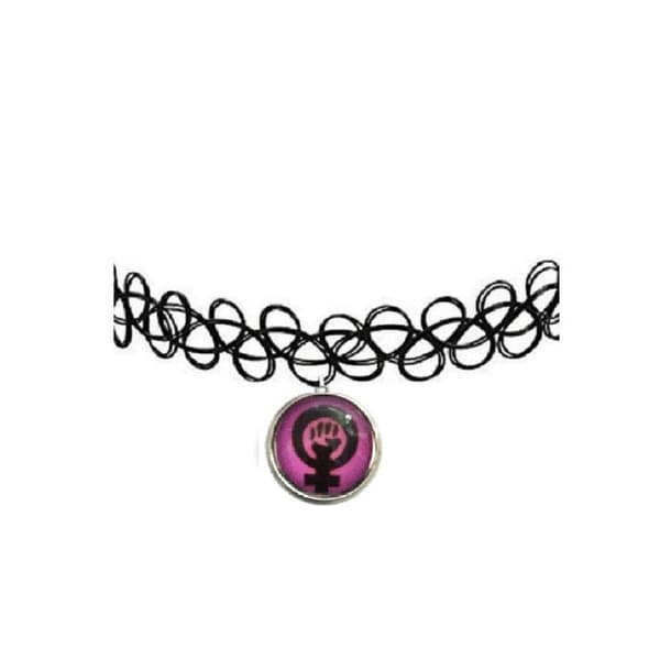 Choker - Female Symbol - Purple - Tattoo