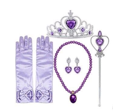 Frost Elsa set med tiara, handskar, stav