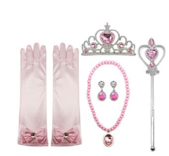 Frost Elsa set med tiara, handskar, stav