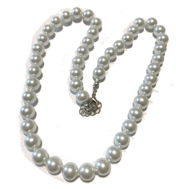1 brud och bal vita pärlor halsband