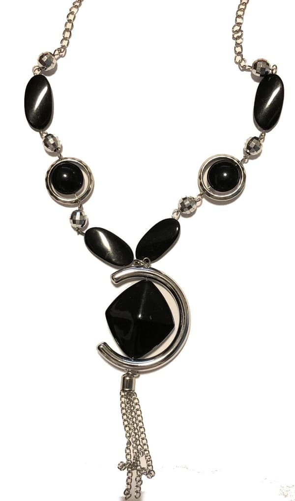 onesize halsband stora pärlor