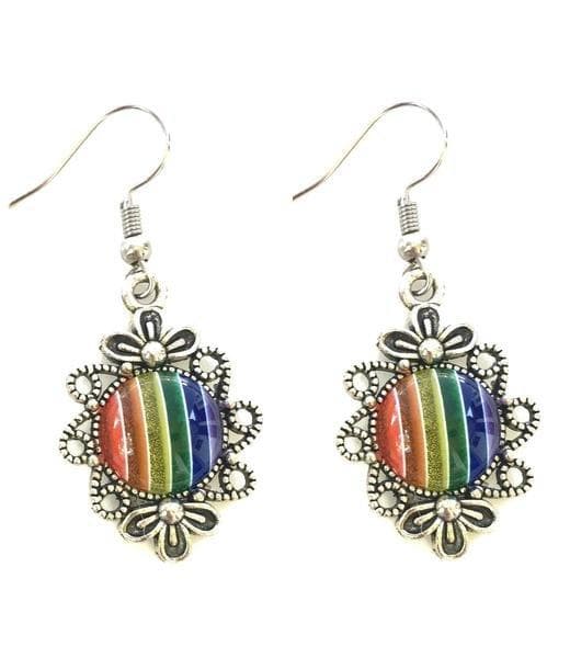 Necklace/Earrings - Glitter - Druzy - Victorian - Green