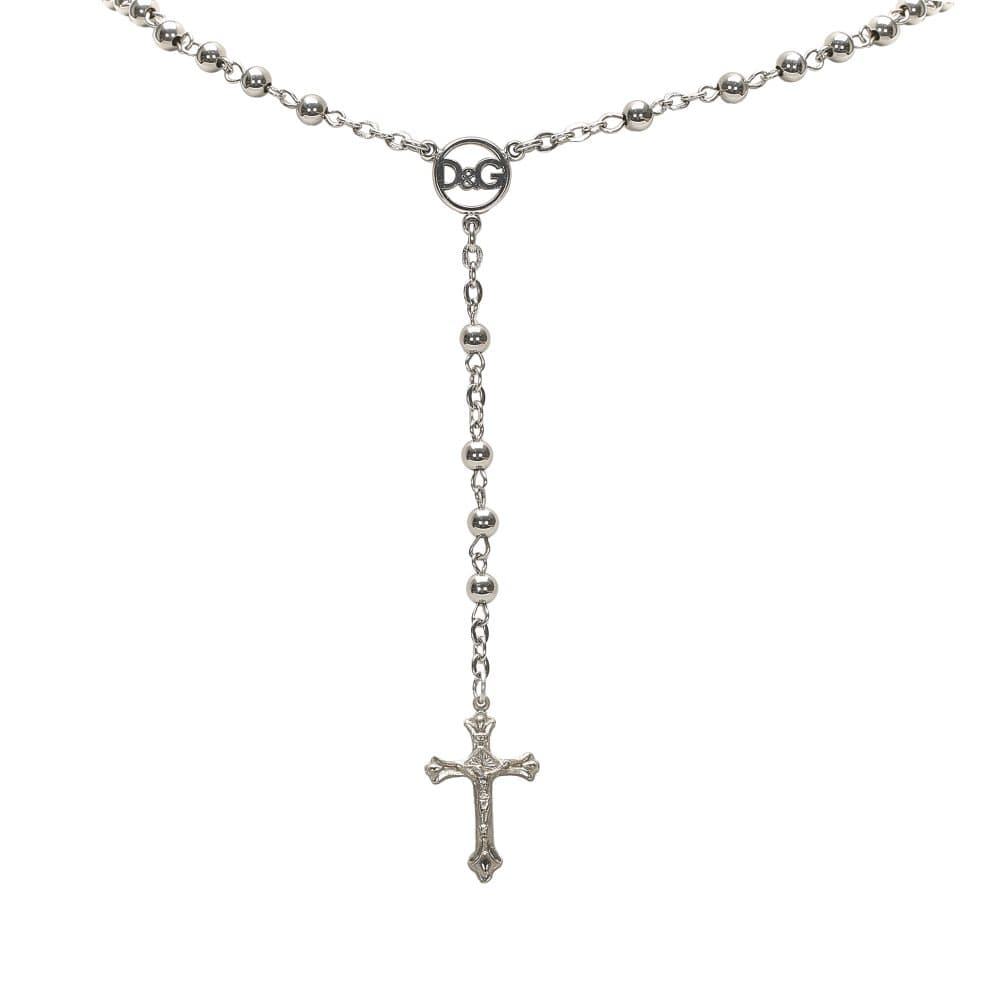 Dolce&Gabbana Stainless Steel Rosary Necklace Silver