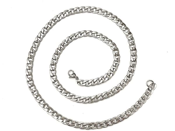 Pansarlänk halsband i Stål som håller färgen livet ut!