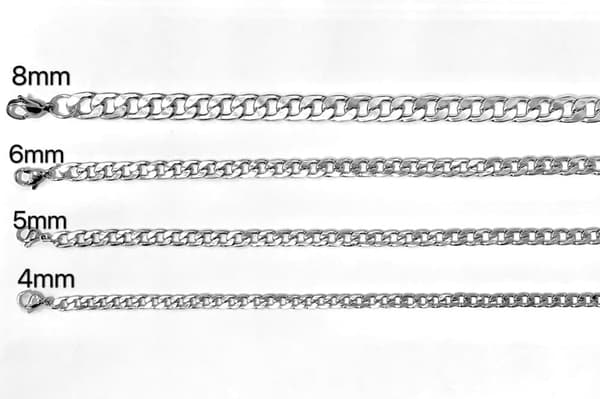 Pansarlänk halsband i Stål som håller färgen livet ut! 5mm tjock, 45cm lång