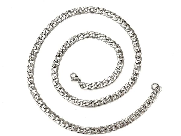 Pansarlänk halsband i Stål som håller färgen livet ut!