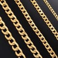 Miniatyrbild 2 av 7: Guld Pansarlänk halsband i Rostfritt stål med 18k guldplätering