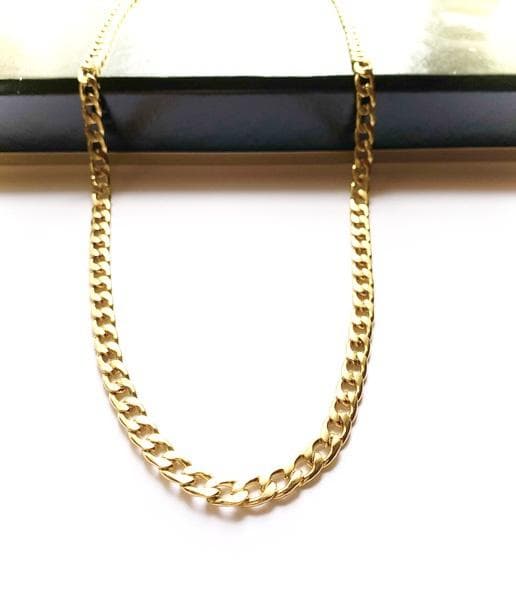 Guld Pansarlänk halsband i Rostfritt stål med 18k guldplätering