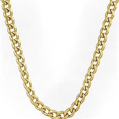 Guld Pansarlänk halsband i Rostfritt stål med 18k guldplätering
