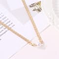 Miniatyrbild 3 av 3: Elegant halsband guldpläterat med pärla nyckelben