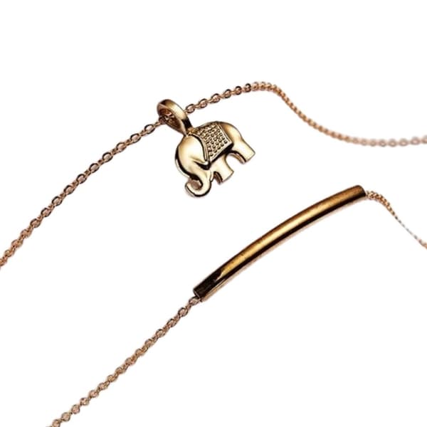 Lucky us - luck elefant halskjede med 18K gullbelagt gave julegave