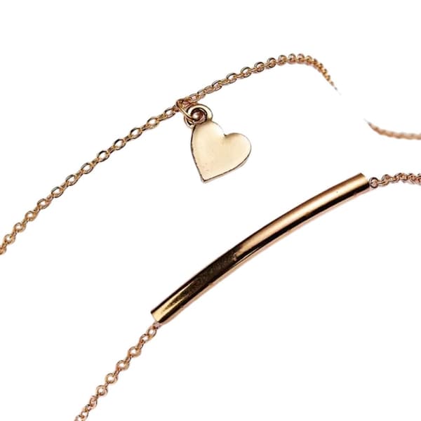 We are family - familj hjärta halsband med 18K guldpläterad gåva valentines