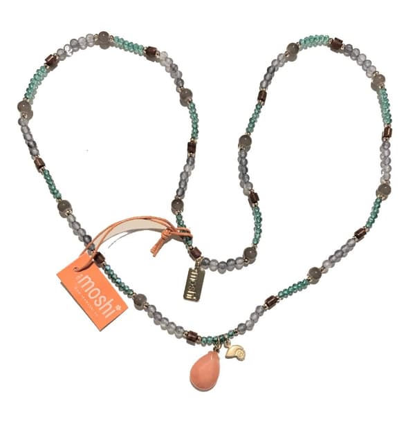 Moshi halsband elastisk kristall sten glas