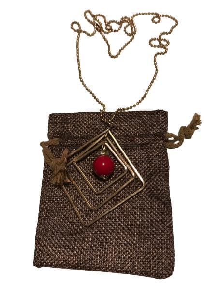 halsband kulkedja med söt liten bag