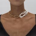 Pikkukuva 3 / 4: Retro kaulakoruhelmet kultaketju minimalistinen choker