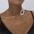 Pikkukuva 1 / 4: Retro kaulakoruhelmet kultaketju minimalistinen choker