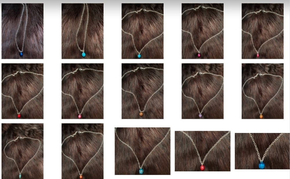 Olika Silver halsband halsband med Pigmentpärla X45