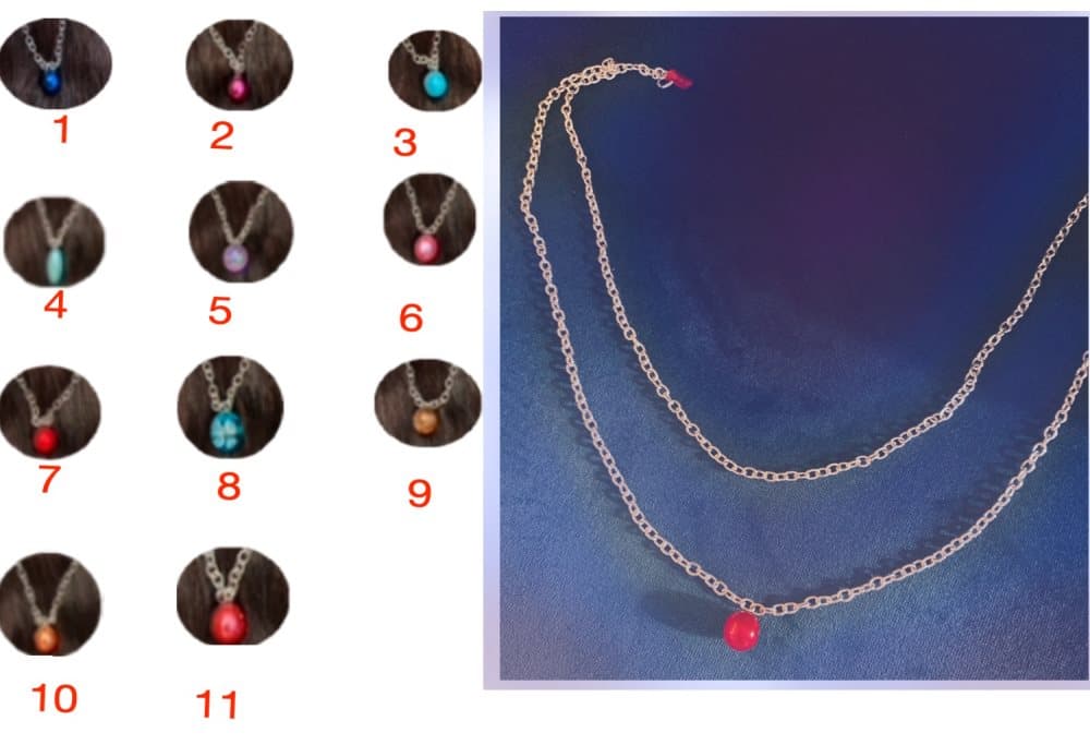 Supersnyggt halsband tvårandigt - pärla XT326 supershine Dahlia