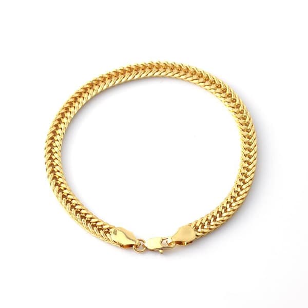 18K guldpläterad bred kedja perfekt gåva valentines present Bracelet