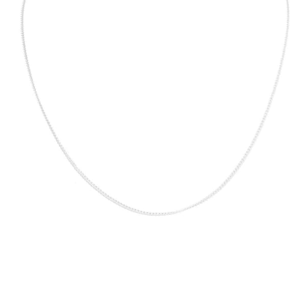Ohut hopeaketjun kaulakoru kaulakoru ketjun linkki hopeaa 1,5 mm