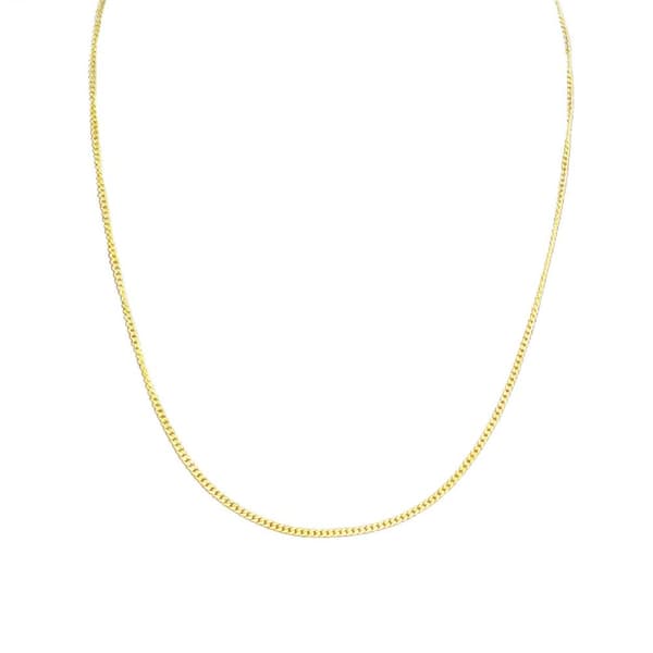 Tunn Guldkedja Kedjehalsband Halsband Kedja Länk Guld 1,8mm