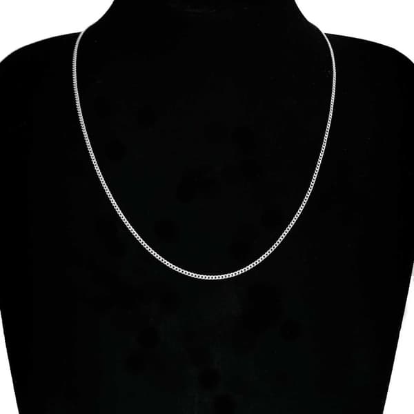 Ohut hopeaketjun kaulakoru kaulakoru ketjun linkki hopeaa 1,8 mm
