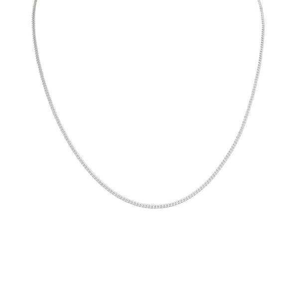Ohut hopeaketjun kaulakoru kaulakoru ketjun linkki hopeaa 1,8 mm