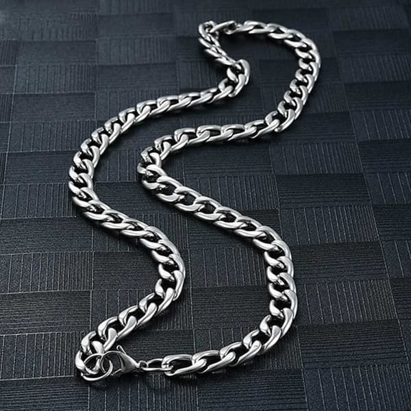 Hopeaketjun kaulakoru kaulakoru -ketjun linkki hopea 9 mm
