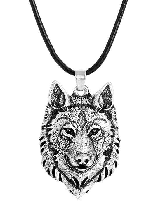 Halsband Varg Amulett Fenrisulv Rem Wolf