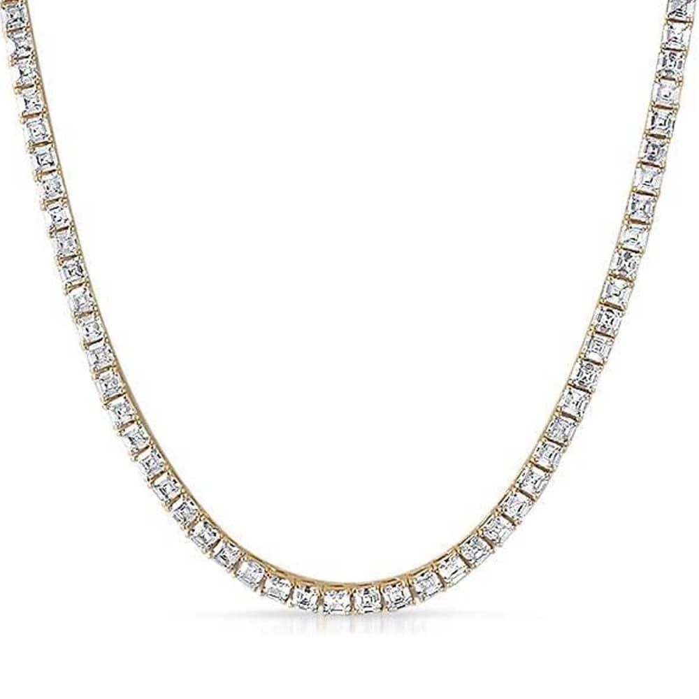 Halsband Kedja Guld Tennis Länk Zirconia