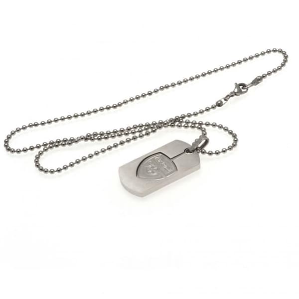 Arsenal FC Crest Dog Tag Silver One Size