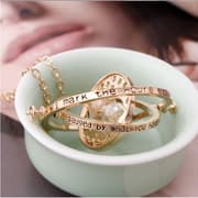 Harry Potter Time Turner halskæde Hermiones hvid sand forgyldt