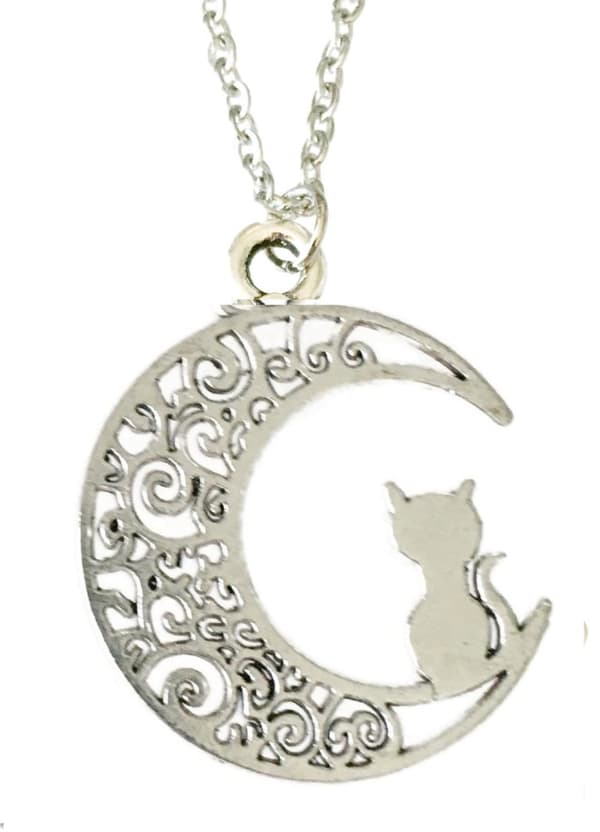 Necklace - Cat - Crescent Moon - XL