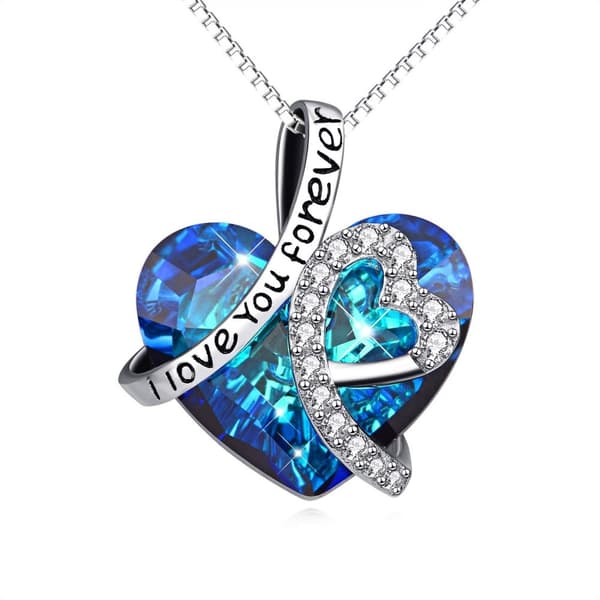 Mors Dag Present Halsband - I love you Forever - Blå
