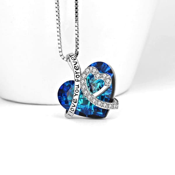 Mors Dag Present Halsband - I love you Forever - Blå